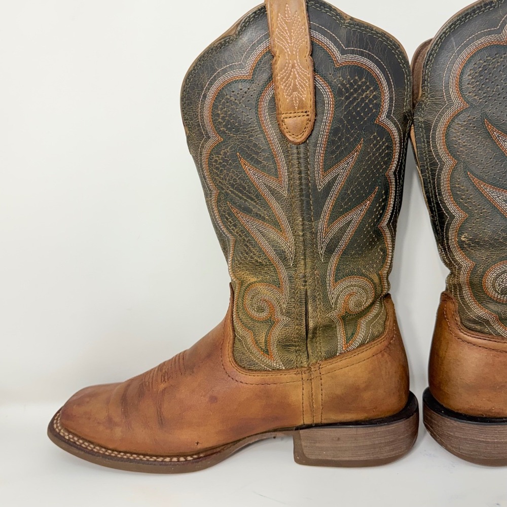 Durango Rebel Pro Womens 8.5M Western Boots Brown Olive Green Leather DRD0378 - Picture 9 of 16